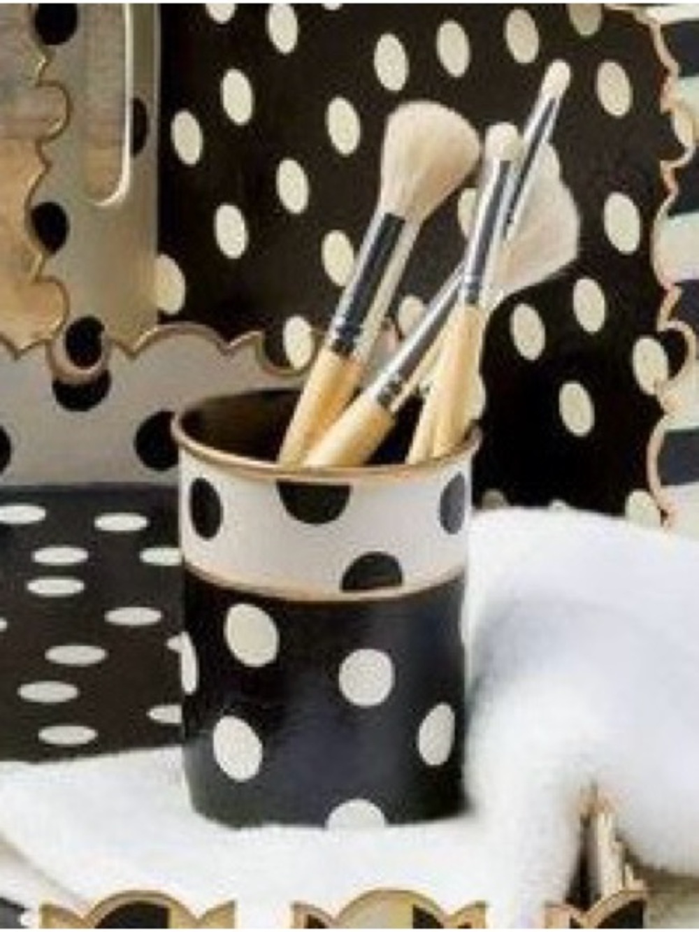 MACKENZIE-CHILDS | Rare Retired Dot Brush Holder (NEW IN BOX)